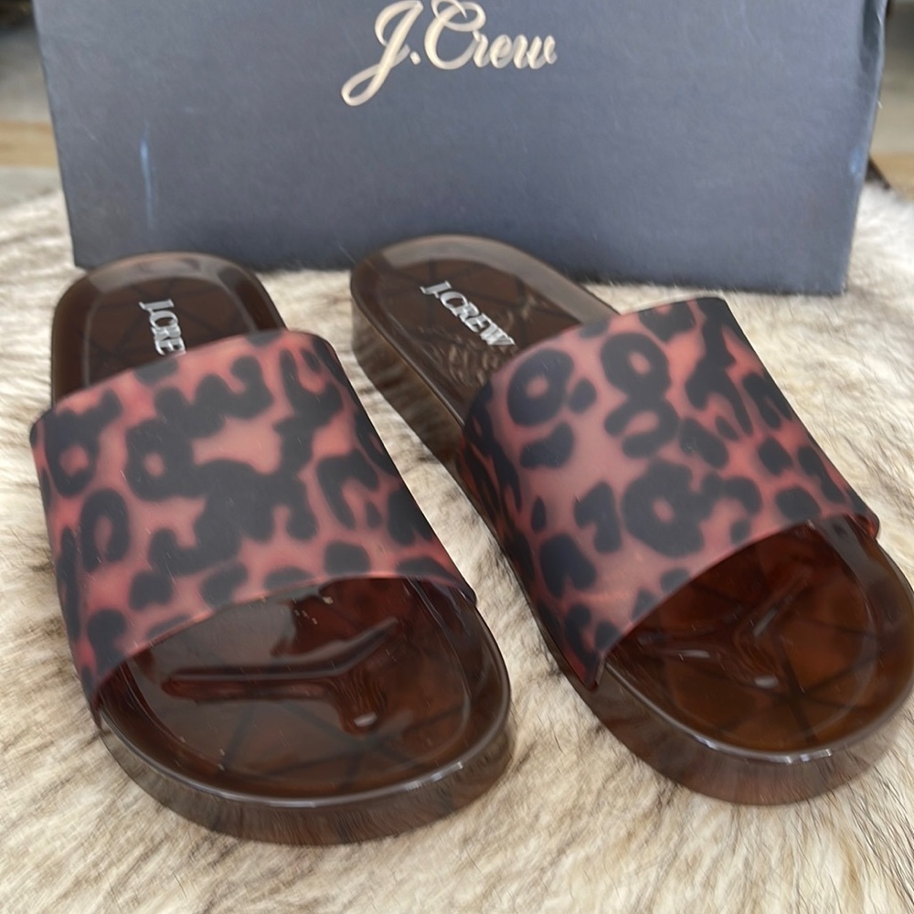 J. Crew Tortoise Slide Sandal size 7